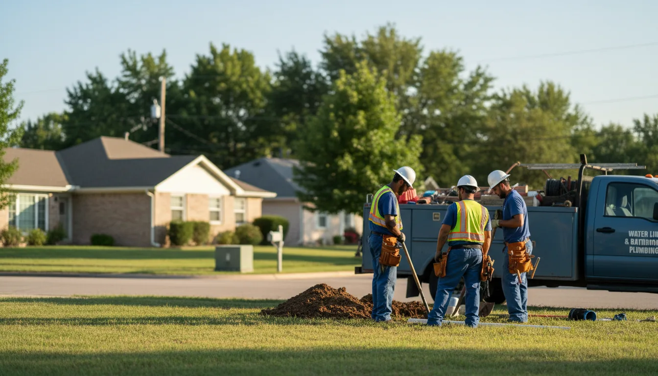 Residential water line and bathroom plumbing service in New Enterprise, PA
